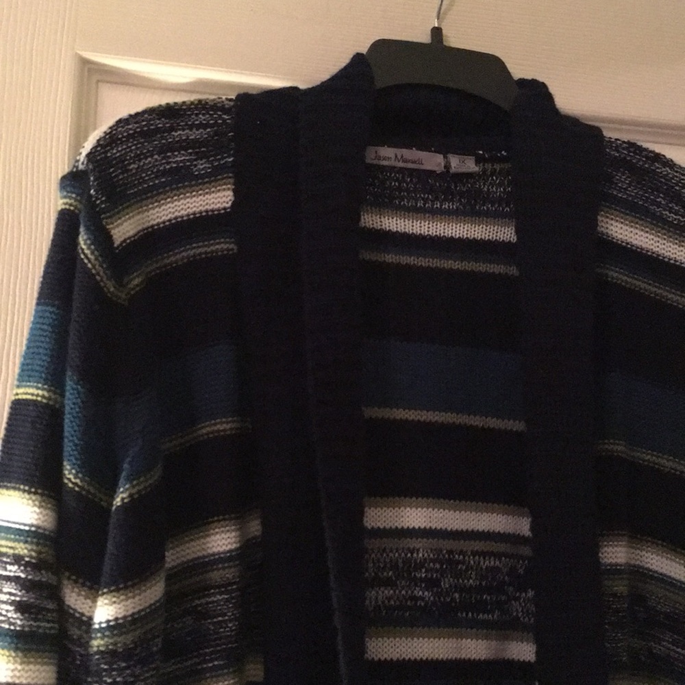 JASON MAXWELL Long Striped Cardigan